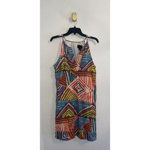 J Crew Collection Geometric Brushstroke Sundress Colorful Sleeveless Womens 10